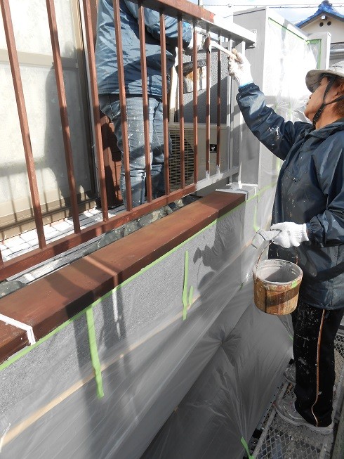 ベランダ鉄骨手すりを塗りました 豊田市の外壁塗装 屋根塗装 塗り替え 中村塗装 中村ペンキ